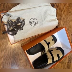 Hermes Chypre Sandals Size 10 Worn ONCE! Excellent condition with all packaging.